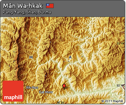 Physical Map of Mān Wa-hkak