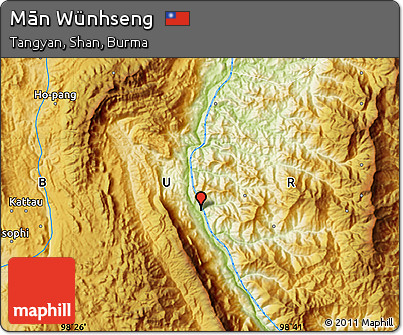 Physical Map of Mān Wünhseng