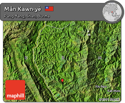 Satellite Map of Mān Kawn-yè