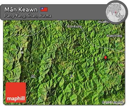 Satellite Map of Mān Keawn