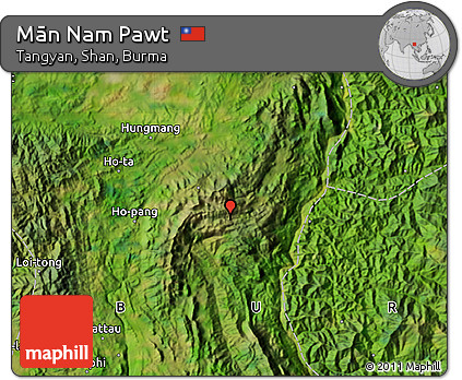 Satellite Map of Mān Nam Pawt