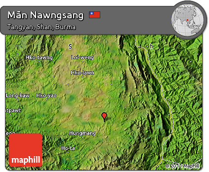 Satellite Map of Mān Nawngsang