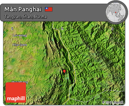 Satellite Map of Mān Panghai