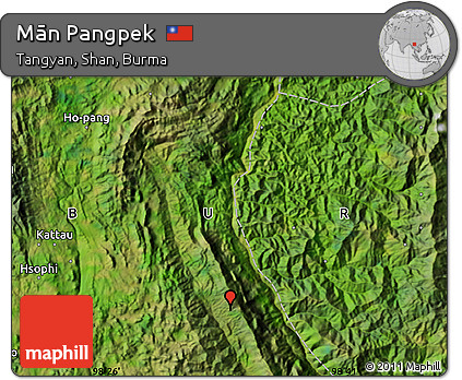 Satellite Map of Mān Pangpek