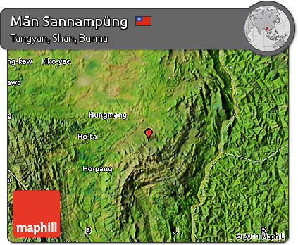 Satellite Map of Mān Sannampüng