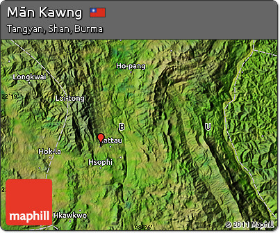 Satellite Map of Mān Kawng