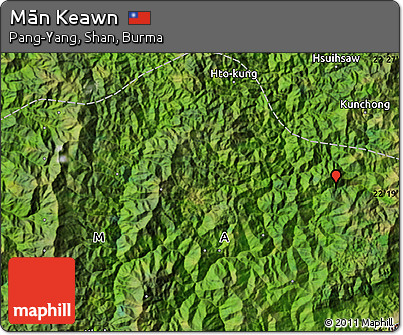 Satellite Map of Mān Keawn
