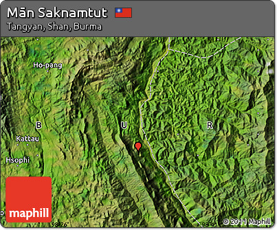 Satellite Map of Mān Saknamtut