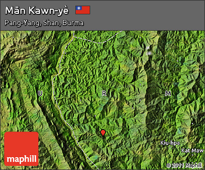 Satellite Map of Mān Kawn-yè