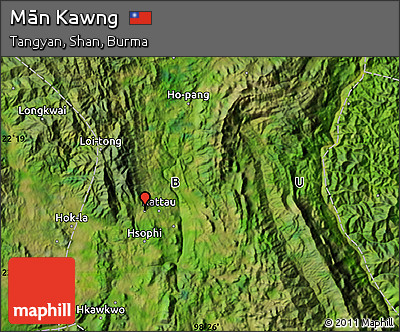 Satellite Map of Mān Kawng