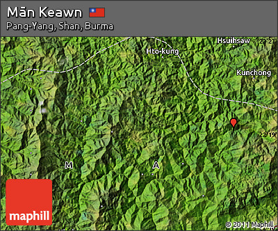 Satellite Map of Mān Keawn