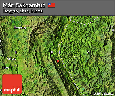 Satellite Map of Mān Saknamtut