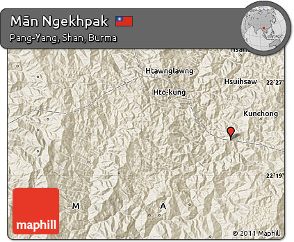 Shaded Relief Map of Mān Ngekhpak