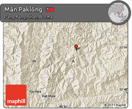 Shaded Relief Map of Mān Paklōng