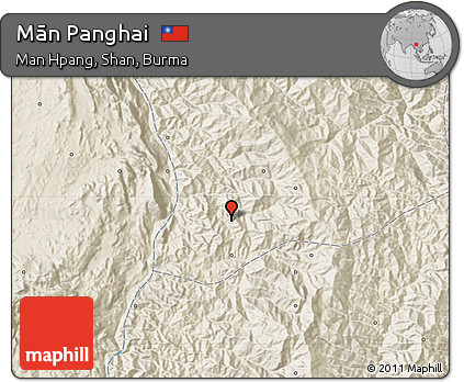 Shaded Relief Map of Mān Panghai