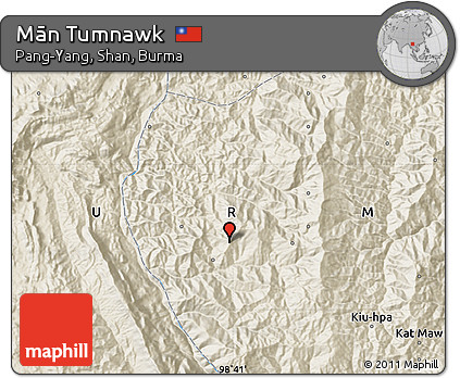 Shaded Relief Map of Mān Tumnawk