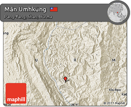 Shaded Relief Map of Mān Umhküng