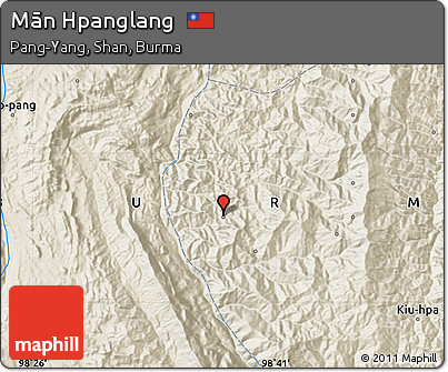 Shaded Relief Map of Mān Hpanglang