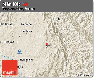Shaded Relief Map of Mān Kāt