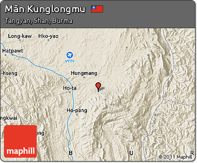 Shaded Relief Map of Mān Kunglongmu