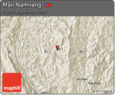 Shaded Relief Map of Mān Namnang
