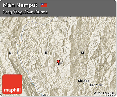Shaded Relief Map of Mān Nampūt