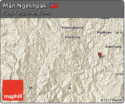Shaded Relief Map of Mān Ngekhpak