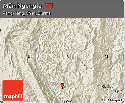 Shaded Relief Map of Mān Ngengle