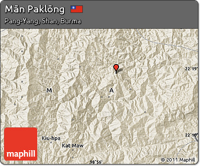 Shaded Relief Map of Mān Paklōng