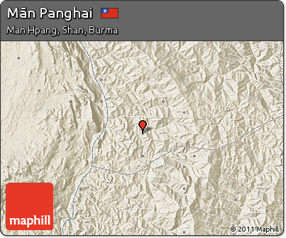 Shaded Relief Map of Mān Panghai