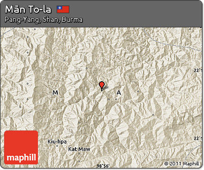 Shaded Relief Map of Mān To-la