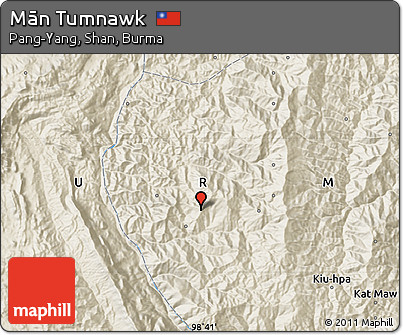 Shaded Relief Map of Mān Tumnawk