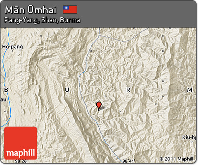 Shaded Relief Map of Mān Ūmhai