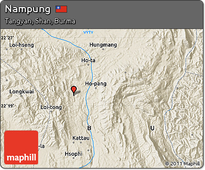 Shaded Relief Map of Nampung