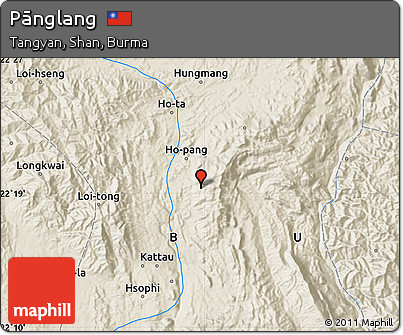 Shaded Relief Map of Pānglang