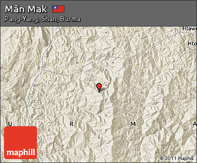 Shaded Relief Map of Mān Mak