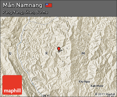 Shaded Relief Map of Mān Namnang