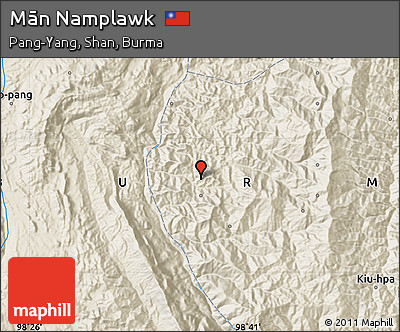 Shaded Relief Map of Mān Namplawk