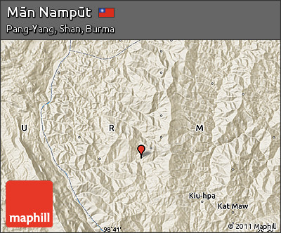 Shaded Relief Map of Mān Nampūt
