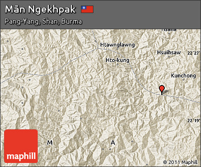 Shaded Relief Map of Mān Ngekhpak