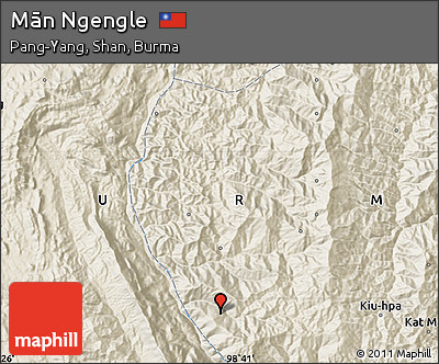 Shaded Relief Map of Mān Ngengle