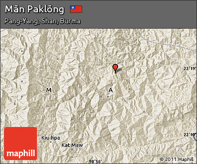 Shaded Relief Map of Mān Paklōng