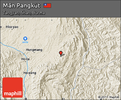 Shaded Relief Map of Mān Pangküt