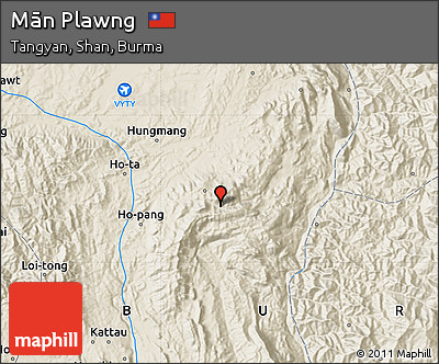 Shaded Relief Map of Mān Plawng