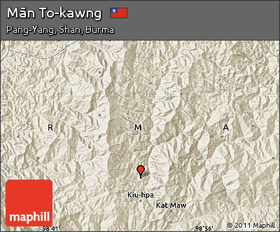 Shaded Relief Map of Mān To-kawng