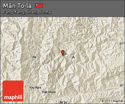 Shaded Relief Map of Mān To-la