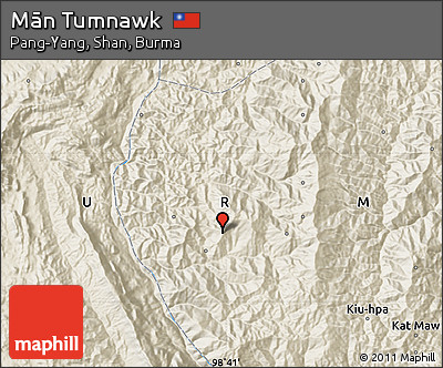 Shaded Relief Map of Mān Tumnawk