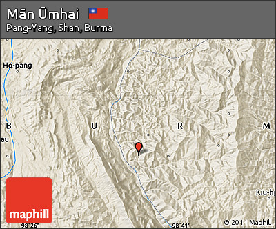 Shaded Relief Map of Mān Ūmhai