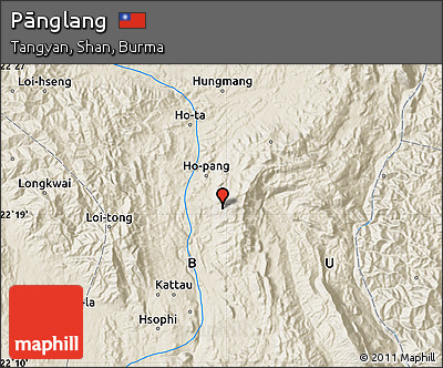 Shaded Relief Map of Pānglang