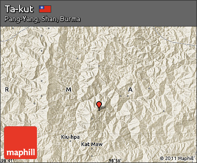 Shaded Relief Map of Ta-kut